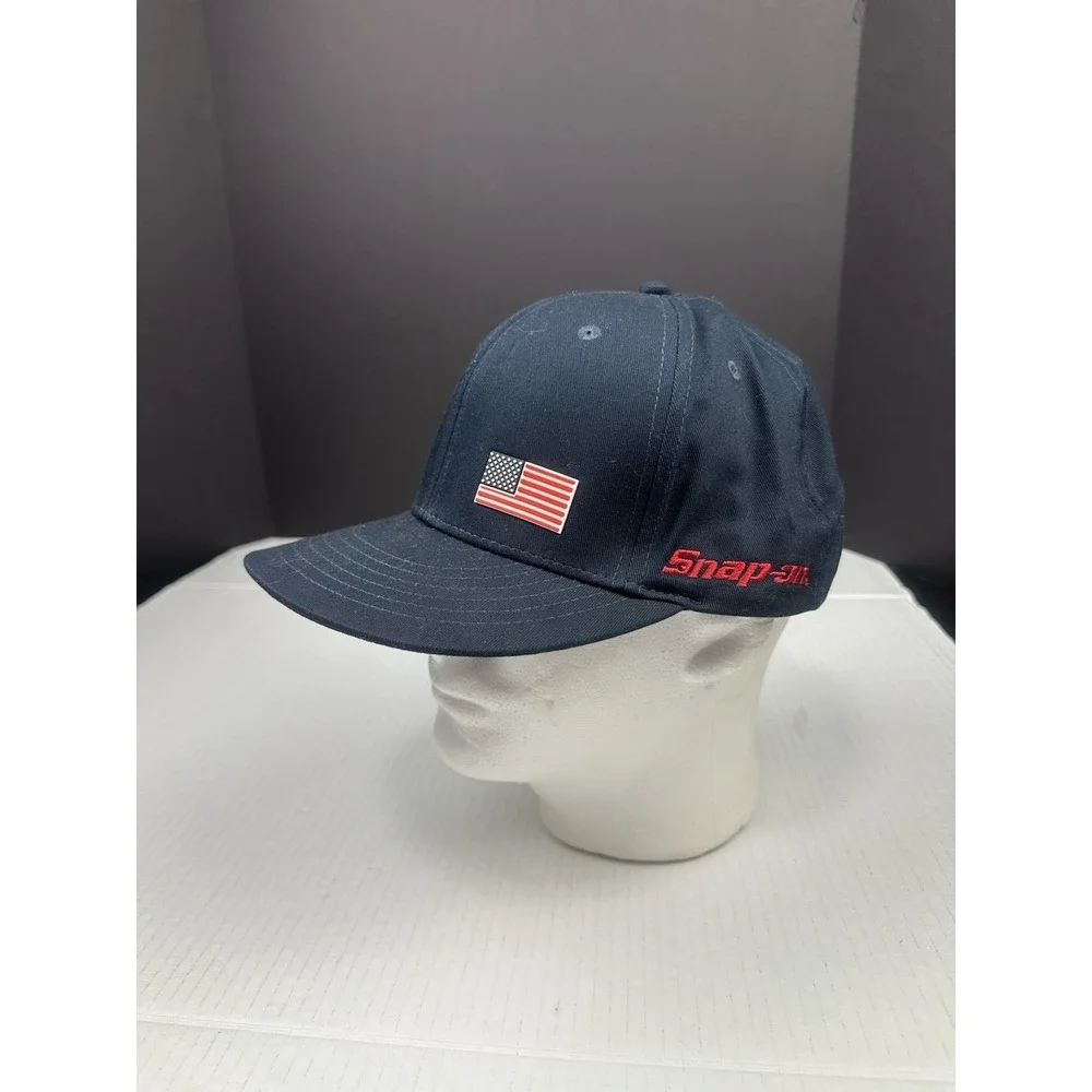 Snap On Tools Hat Navy Blue Adjustable OSFA Structured USA Flag K-Products